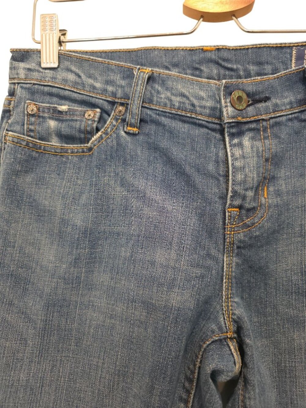 Gap 1969 Women's Bootcut Stretch Blue Denim Jeans Size 6L - Picture 3 of 8